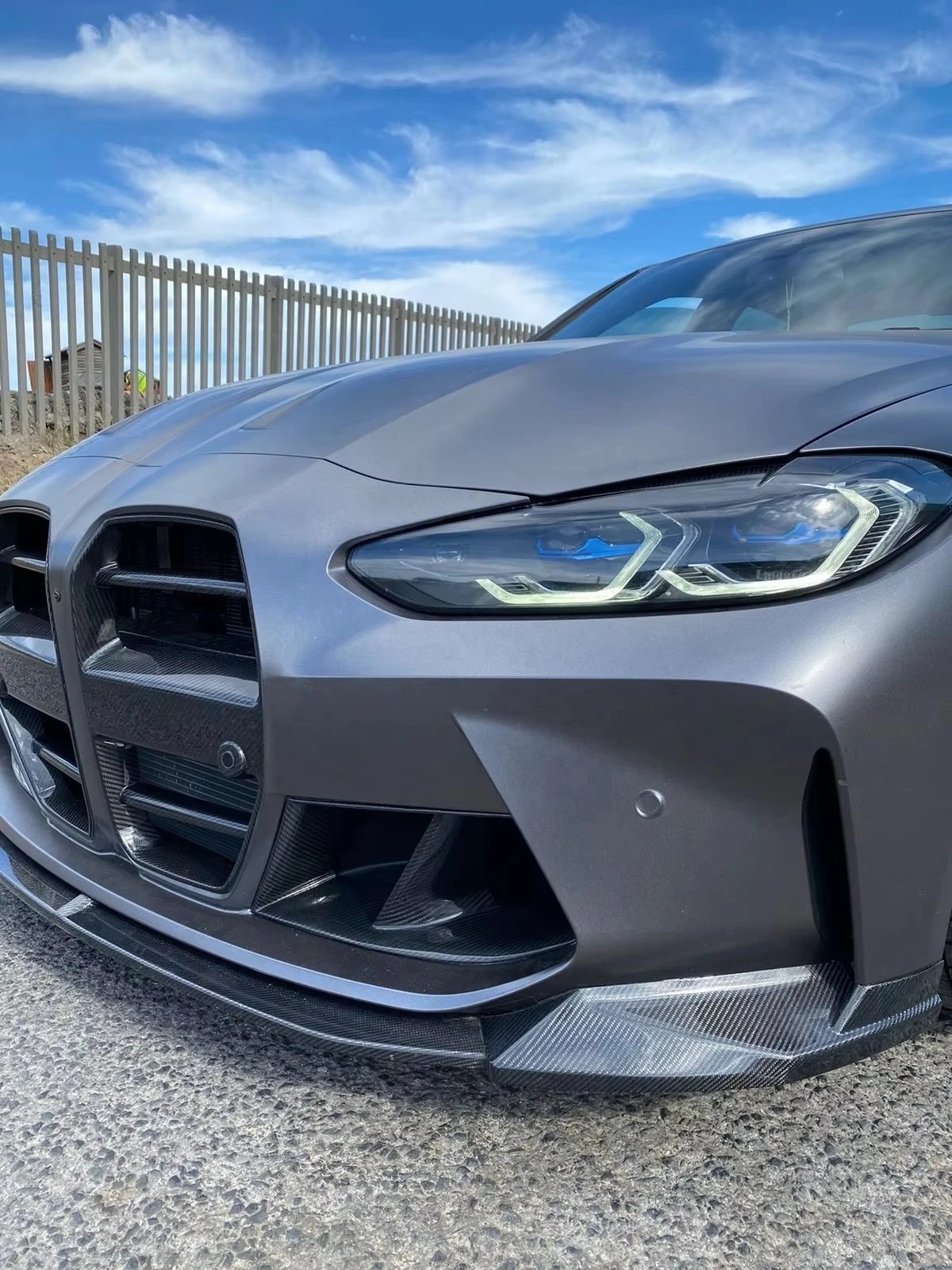 2021+ Exterior Accessories ST Style Grille for  M3 M4 G80 G82 G83 Dry Carbon Fiber Front Grille Without ACC Function